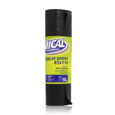 Mical Bolsa Basura Negra 120L 10U