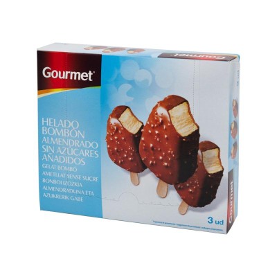 Gourmet Helado Almendra Sin Azúcar 3Ux110ML