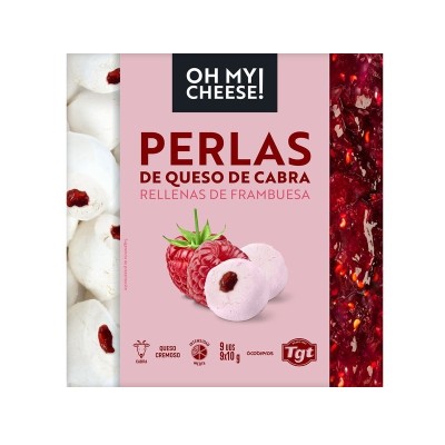 TGT Queso Oh My Cheese Perlas Frambuesa 90G