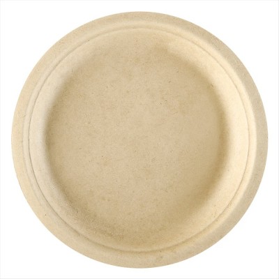 Plato de Fibra de Caña de Azúcar Natural 18CM 50U