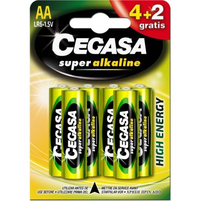 Cegasa Pilas LR6 Alcalinas 4+2 AA