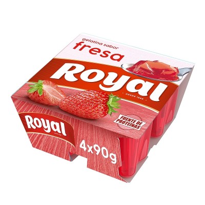 Royal Gelatina Fresa 0% 4U 90G