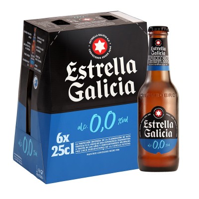 Estrella Galicia 0,0 Pack 6Bt 25CL