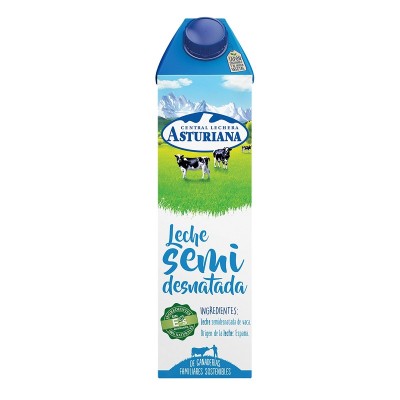 Asturiana Leche Semi Brik 1L