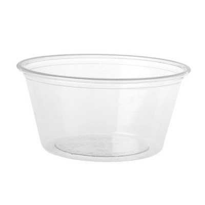 Salsera Plástico Transparente 60ML 100U