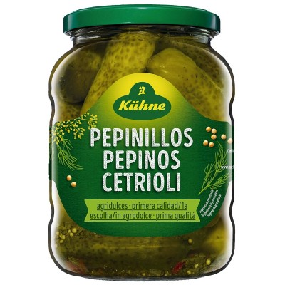 Kuhne Pepinillos Frasco Vidrio 360G