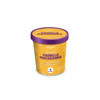 Gourmet Helado Vain.Macadamia Tarrina 500ML