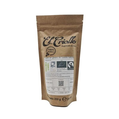 Criollo Café Doble Label Eco en Grano 250G