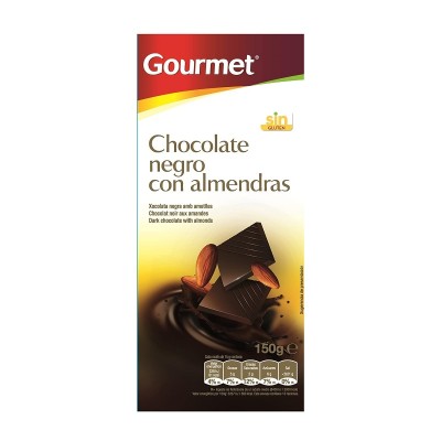 Gourmet Chocolate Negro Con Almendras 150G
