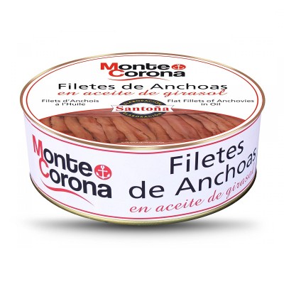 Monte Corona Anchoa en Aceite de Girasol Lata 1KG