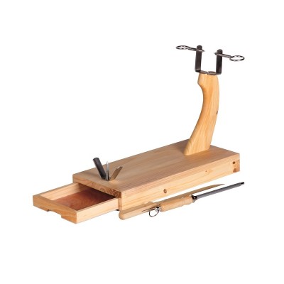Jamonero Natural Con Cuchillo y Afilador