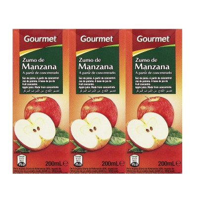 Gourmet Zumo de Manzana Brik 200ML 6U