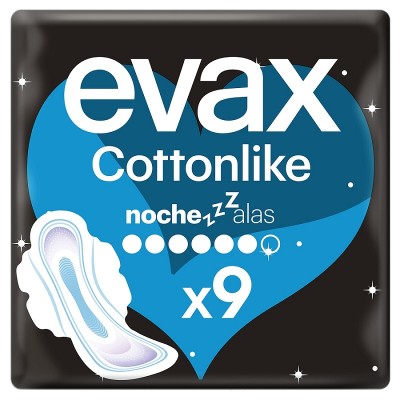 Evax Compresas Alas Noche 9U