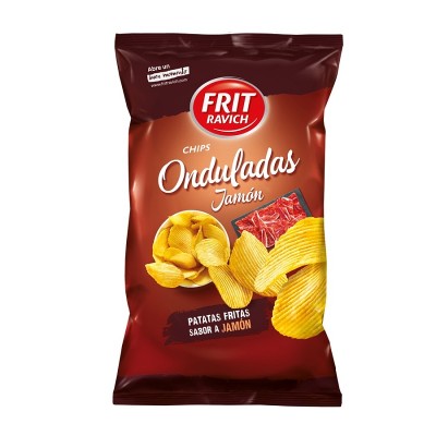 Frit Ravich Patatas Onduladas de Jamón 40G